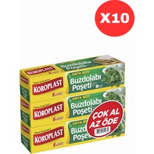 Koroplast Buzdolabı Poşeti Orta Boy 3'lü 30 Lu X10