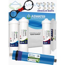 As Water Ihlas Aura Cebilon Silver Plus ve Tüm Kapalı Kasalar ile Uyumlu Elite Filtre Seti 100GPD Membranlı