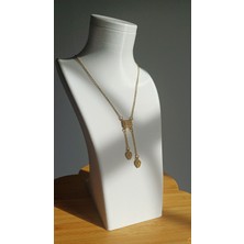 Saba Aksesuarr Çelik Gold Y Kolye