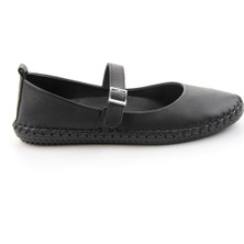 Bambi Siyah Hakiki Deri Kadın Babet K01689128003