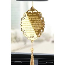 Küçükhome Pleksi Ayetel Kürsi Araba Süsü, Gold Renk, Dikiz Aynası Süsü