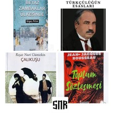 Kapra Yayıncılık Beyaz Zambaklar Ülkesinde - Türkçülüğün Esasları - Çalıkuşu - Toplum Sözleşmesi ( 4'lü Kitap Seti )