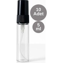 La Mia Verita Taşınabilir Cep Parfüm Şişesi Çantalık Dolabilir Vidalı Mini Boş Sprey Cam Şişe 5 ml (10 Adet)