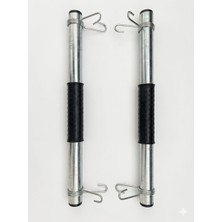 Profesyonel Krom Dumbbell Barı - 2'li Set - Kauçuk Kaymaz Tutamaçlı & Hızlı Yaylı Kilit Sistemli (Standart Çap)