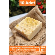 Carlburn #sabun %100 Doğal Güzel Kokulu El Yüz Saç Cilt Vücut Orijinal Safran Sabunu 120G - 10 Adet