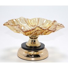 Store Mania Gold Detaylı Ayaklı Dekoratif Cam Sunumluk STRMIA-RSTTT34