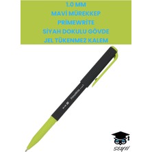 Seyfi Kırtasiye 1.0 mm Mavi Mürekkep Primewrite Siyah Dokulu Gövde Jel Tükenmez Kalem