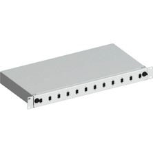 Alfafonet Ecoslide 1ru Fiber Optik Sonlandırma Kutusu,19" 12 Sc Simplex, 12 Lc Duplex, Siyah