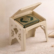 Plas Rahle Sandıklı Büyük Krem  Dayanıklı Kur'an'ı Kerim Okuma Sehpası 14 Adet