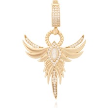 Berk Mücevherat 14 Ayar Altın Tasarım Anka Kuşu Kolye Ucu