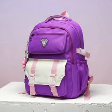 Elegance 0120 Mor Kore Tarzı Unisex Ilkokul Çocuk Sırt Çantası