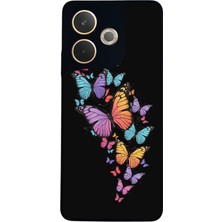 Oppo A5 Pro Uyumlu Kelebek Tasarımlı Glossy Premium Kılıf