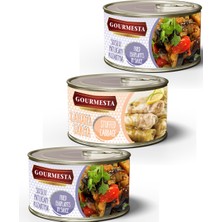 Çınar Food 400 G 3'lü Hazır Yemek Seti (2 Adet Soslu Patlıcan Kızartma, 1 Adet Lahana Sarma)