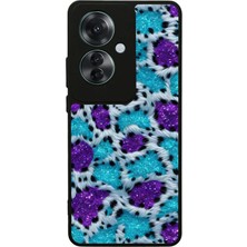 BG AKSESUAR Oppo Reno 11F Uyumlu Hologram Leopar Tasarımlı Glossy Premium Kılıf