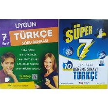 Nitelik Yayınları Süper 7. Sınıf Türkçe 10 Deneme Sınavı+Sadık Uygun Türkçe Soru  Bankası
