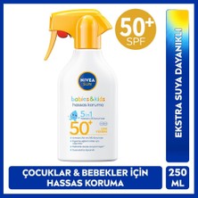 Nivea Sun SPF50+ÇOCUK,BEBEK Için Çok Yüksek Korumalı Güneş Spreyi 250 Ml,hassas Cilde Özel,parfüm Içermez