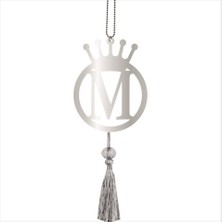 Küçükhome M Harfi Tasarım Çift Taraflı Ayna, Pleksi Dikiz Aynası Süsü