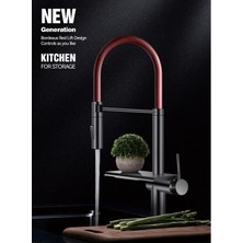 New Waterfall Şelale Tarzı Mutfak Bataryası Matte Red Pıpe C8736-U