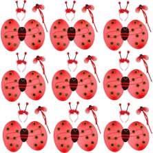 İlk El Grup Uğur Böceği Kostüm Seti - Kanat Taç Asa 3 Parça 12 Adet Iegtgrs-34