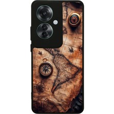 BG AKSESUAR Oppo Reno 11F Uyumlu Harita Tasarımlı Glossy Premium Kılıf