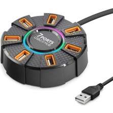 Marsilyan USB Hub 7*usb 1.2m Siyah HDX7035