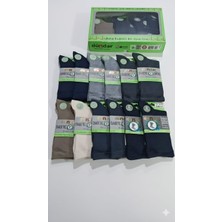 Dündar 12'li Erkek Bambu Diyabetik Çorap 4 Mevsim Karışık Renk