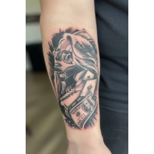 Tattoo Gerçekçi 3D Las Vegas Gangstar Model Geçici Kol Bacak Geçici Sticker Yapıştırma Dövme