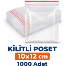 Green 10×12 cm Kilitli Poşet – Şeffaf Zip Kilitli Torba – 1000 Adet