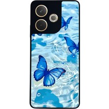 Oppo A5 Pro Uyumlu Kelebek Tasarımlı Glossy Premium Kılıf