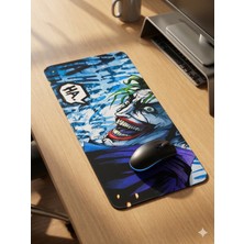 Çobanoğlu Joker Tasarım Large Gaming Mouse Pad 70X30 cm Kaymaz Taban Dikişli Kenar Masa Matı