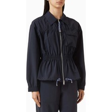 3.1 Phillip Lim Ripstop Kumaş Büzgü Detaylı Kadın Ceket Siyah