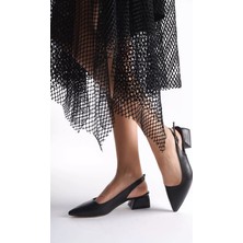 Modaserdem Siyah Mat Kadın Topuklu Ayakkabı TR16MS04A