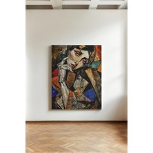 Kanvaspera Kübizm Montaj Kadın Figürü - Kanvas Tablo