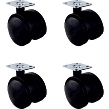 Büyük Plastik Tablalı Teker - 50MM HKS126 - 4 Adet Midastech