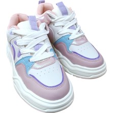 Cool Jacop Flt Çocuk Bağcıklı Sneaker Spor Beyaz - Pudra