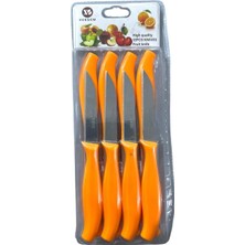 Güzelyüz Avm 12 Adet Meyve ve Sebze Bıçağı Turuncu Renk