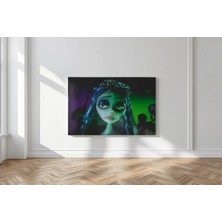 Kanvaspera Ceset Gelin, Corpse Bride Emily - Kanvas Tablo – Karanlık Çizim – Dekoratif Duvar Sanatı