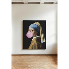 Kanvaspera Inci Küpeli Kız Taklidi - Kanvas Tablo