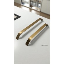 DKSDİZAYN Eşahin Premium Mat Altın Alüminyum Mobilya Çekmece Kulpu 160 mm Modern Tasarım