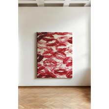 Kanvaspera Kızıl Ruj Dudak Baskısı - Kanvas Tablo