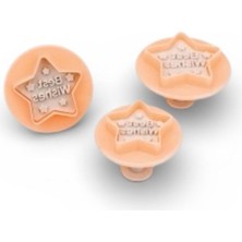 Güzelyüz Avm 3’lü Yıldız Model Basmalı Şeker Hamuru Kesici Kurabiye Kalıbı