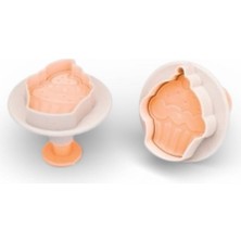 Güzelyüz Avm 2’li Cupcake Model Basmalı Şeker Hamuru Kesici Kurabiye Kalıbı