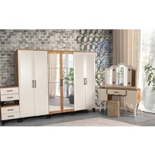 Yuvaset Home Inci Yatak Odası Çam Takım Komodinli