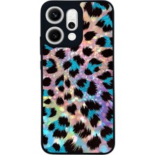 BG AKSESUAR Oppo Reno 14 Uyumlu Hologram Leopar Tasarımlı Glossy Premium Kılıf