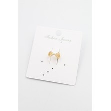 Beta Moda Hub Taşlı Kıkırdak Küpe - Altın