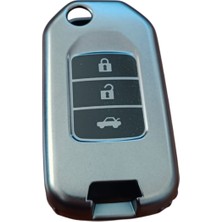 MidasTech Honda Fc5/h-Rv/c-Rv Anahtar Uyumlu Silikon Oto Anahtar Kumanda Kabı Kılıf Füme Nemere