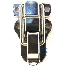 Sandık, Kutu Klipsi, Ön Kilidi - 48X30MM, Nikel, 1 Adet Midastech