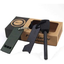 Survive Magnezyum Çubuğu Ateş Başlatıcı Çakmak Taşı Midastech