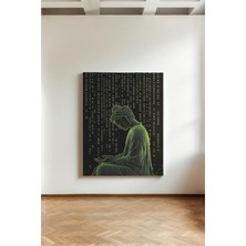 Kanvaspera Matrix Buda - Kanvas Tablo - Budizm Sanatı, Tefekkür ve Dijital Çağ, Çağdaş Çizim