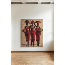 Kanvaspera Afrika Kızları - Kanvas Tablo | Etnik Sanat | Çağdaş Duvar Dekorasyonu